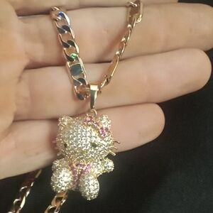 18k yellow gold HELLO KITTY NECLACE